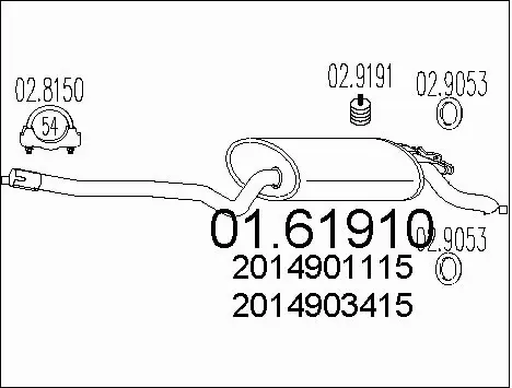 Rear Muffler (01.61910)