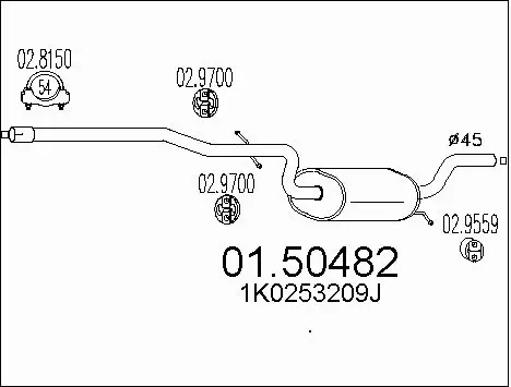 Centre Muffler (01.50482)