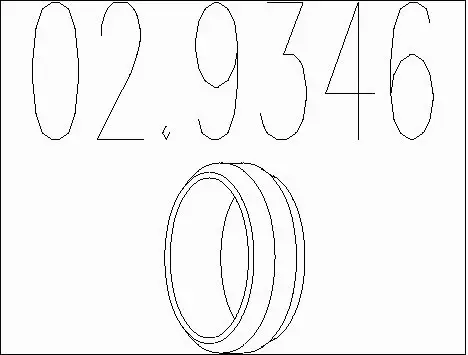 Seal Ring, exhaust pipe (02.9346)