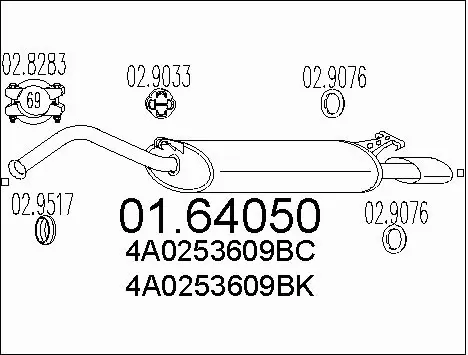 Rear Muffler (01.64050)