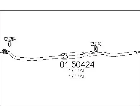 Centre Muffler (01.50424)