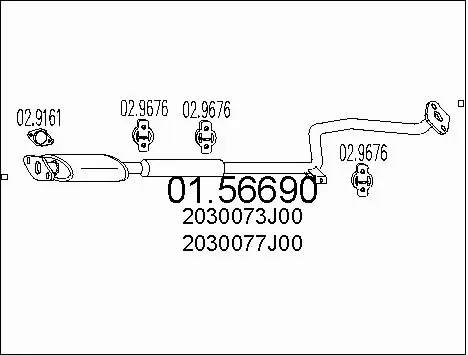 Centre Muffler (01.56690)