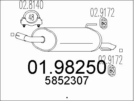 Rear Muffler (01.98250)