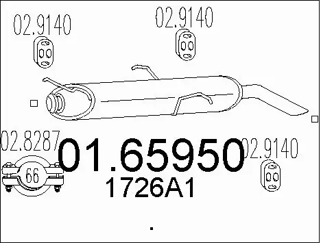 Rear Muffler (01.65950)