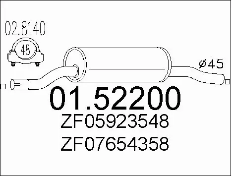 Front Muffler (01.52200)