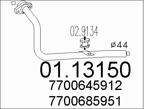 Exhaust Pipe (01.13150)