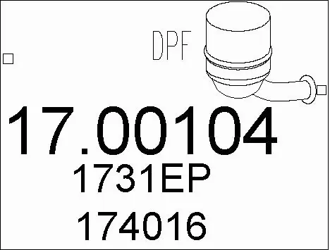 Soot/Particulate Filter, exhaust system (17.00104)