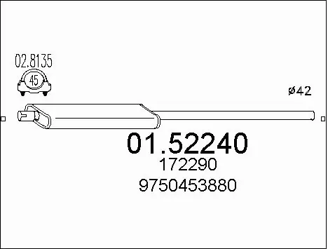 Centre Muffler (01.52240)