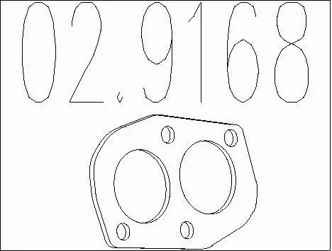 Gasket, exhaust pipe (02.9168)