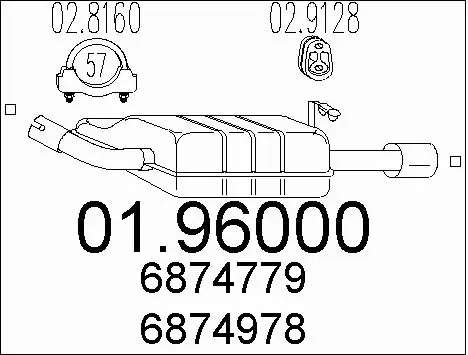 Rear Muffler (01.96000)