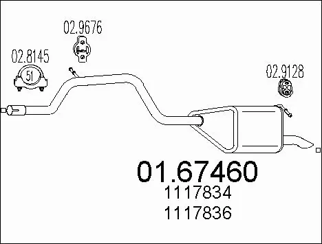 Rear Muffler (01.67460)