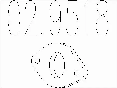 Gasket, exhaust pipe (02.9518)