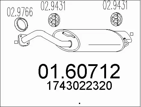 Rear Muffler (01.60712)