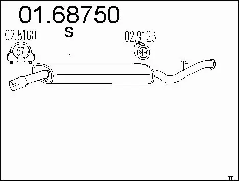 Rear Muffler (01.68750)