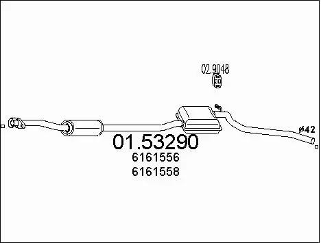 Centre Muffler (01.53290)