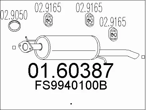 Rear Muffler (01.60387)