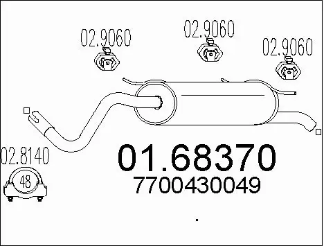 Rear Muffler (01.68370)