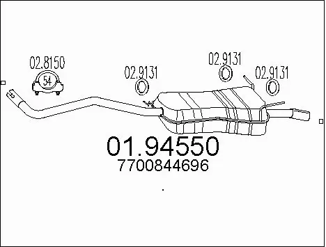 Rear Muffler (01.94550)