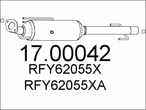 Soot/Particulate Filter, exhaust system (17.00042)