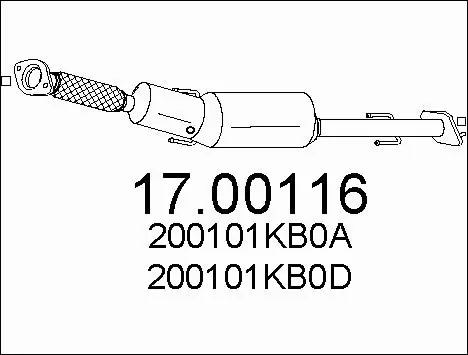 Soot/Particulate Filter, exhaust system (17.00116)
