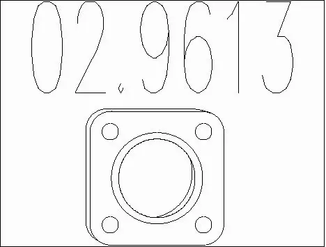 Gasket, exhaust pipe (02.9613)
