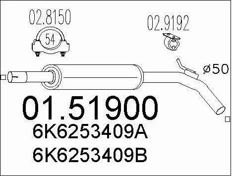 Centre Muffler (01.51900)