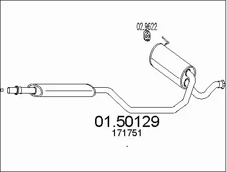 Centre Muffler (01.50129)
