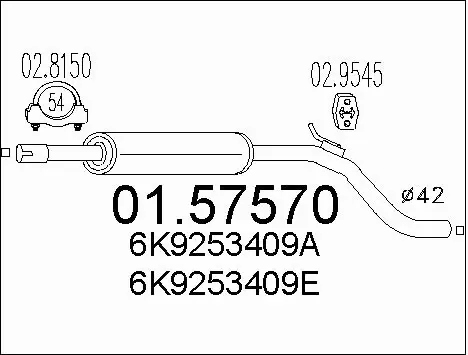 Centre Muffler (01.57570)