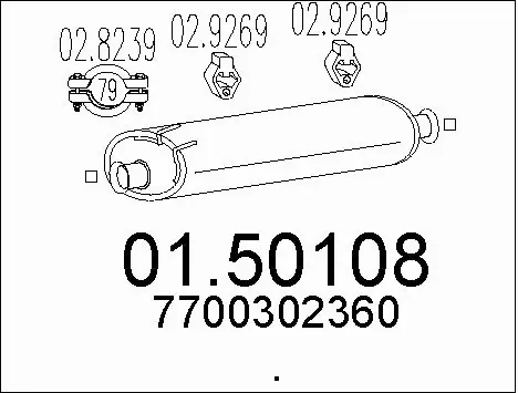 Centre Muffler (01.50108)