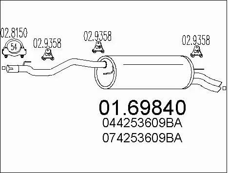 Rear Muffler (01.69840)