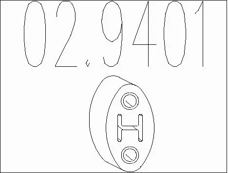 Rubber Buffer, muffler (02.9401)