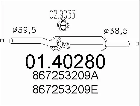 Centre Muffler (01.40280)