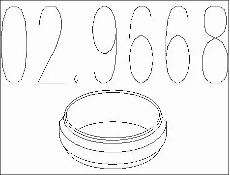 Seal Ring, exhaust pipe (02.9668)