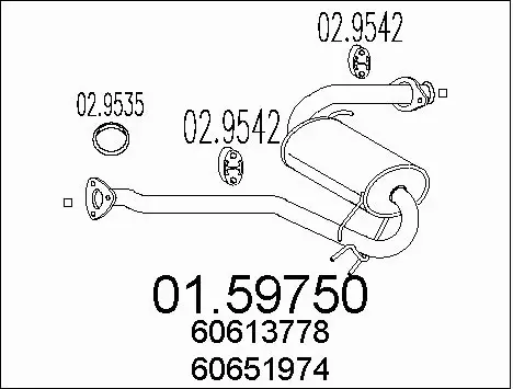 Centre Muffler (01.59750)