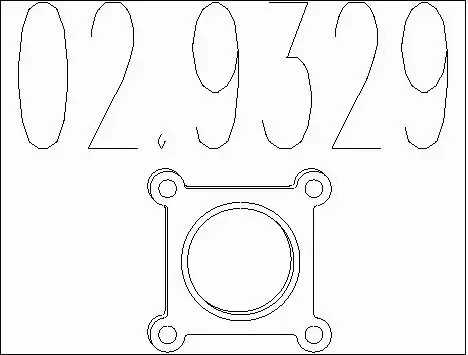 Gasket, exhaust pipe (02.9329)