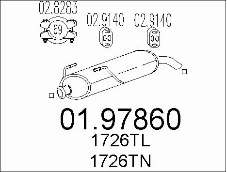 Rear Muffler (01.97860)
