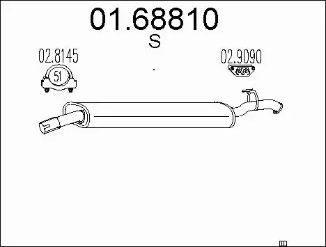 Rear Muffler (01.68810)