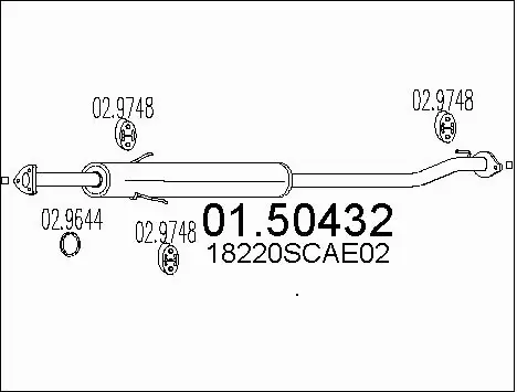 Centre Muffler (01.50432)