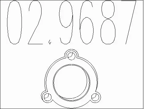 Gasket, exhaust pipe (02.9687)