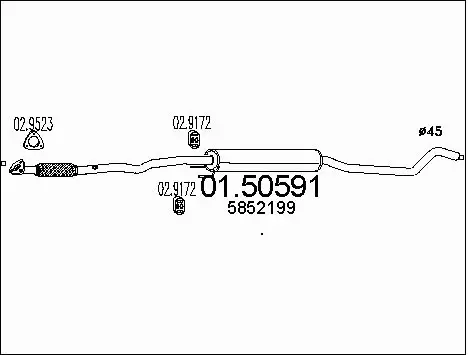 Centre Muffler (01.50591)