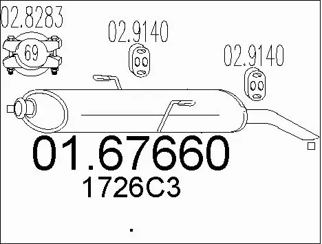 Rear Muffler (01.67660)