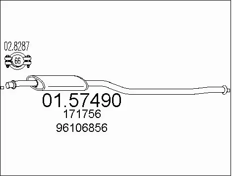 Centre Muffler (01.57490)