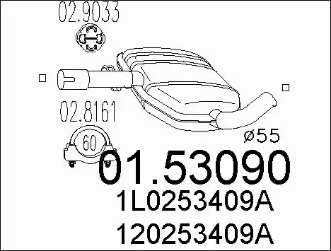 Centre Muffler (01.53090)