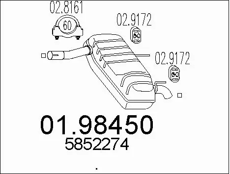 Rear Muffler (01.98450)