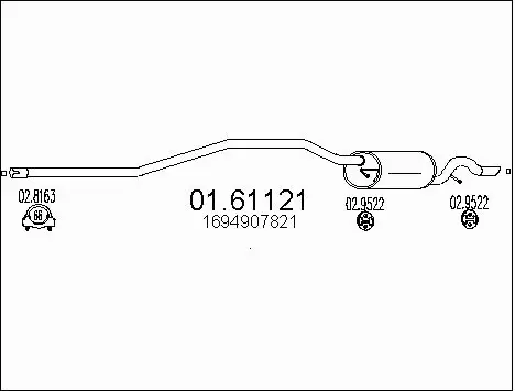 Rear Muffler (01.61121)