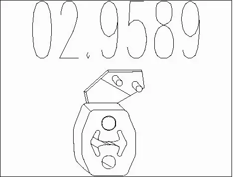 Rubber Buffer, muffler (02.9589)