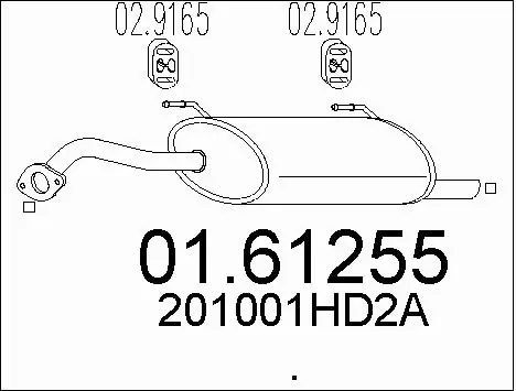 Rear Muffler (01.61255)