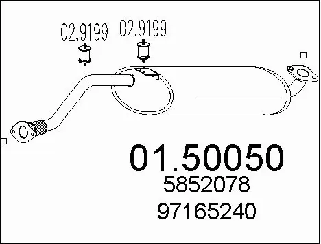 Centre Muffler (01.50050)