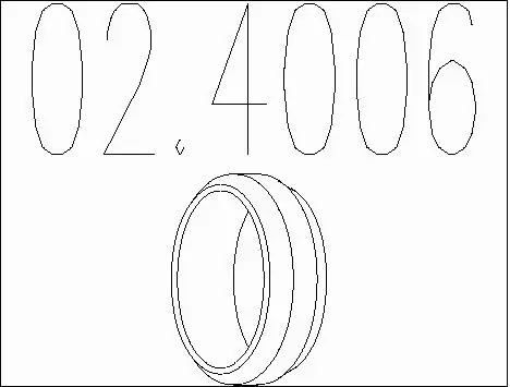 Seal Ring, exhaust pipe (02.4006)
