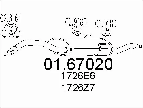 Rear Muffler (01.67020)